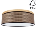 Потолочный светильник BENITA 2xE27/25W/230V диаметр 48 см коричневый/дуб – сертифицировано FSC