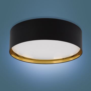 Потолочный светильник BILBAO 4xE27/15W/230V ⌀ 60 см черный/золотой
