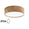 Потолочный светильник для ванной комнаты CLEO 2xE27/24W/230V IP54 диаметр 27,5 см дуб