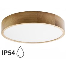 Потолочный светильник для ванной комнаты CLEO 4xE27/24W/230V IP54 диаметр 47,5 см дуб