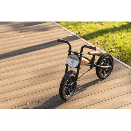 QPlay - Беговел FEDURO черный/бежевый