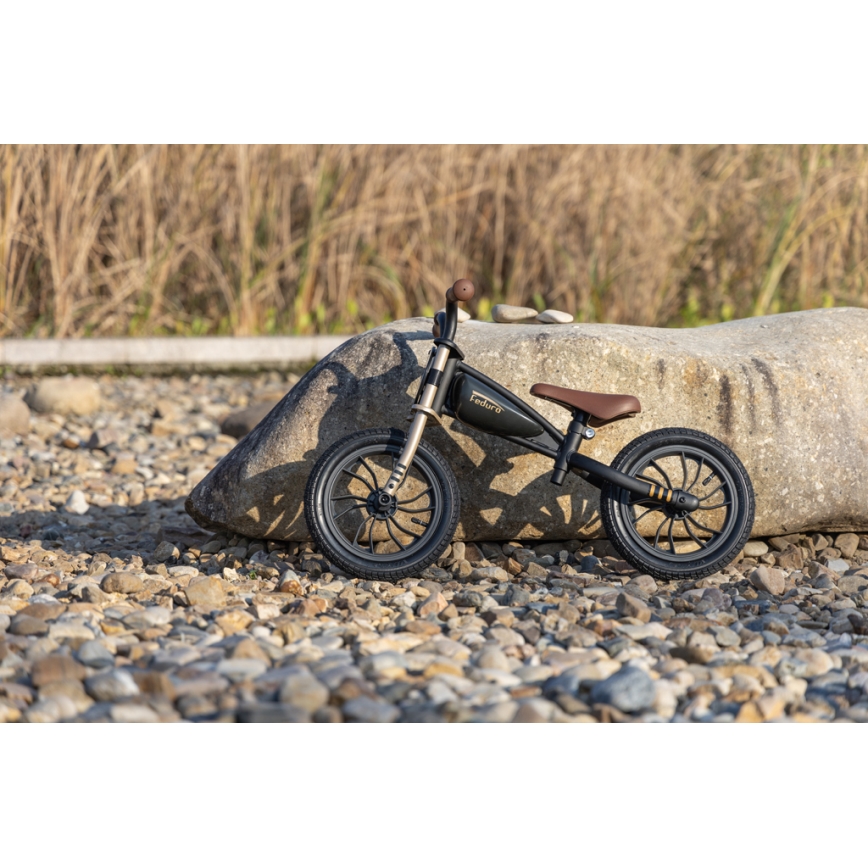 QPlay - Беговел FEDURO черный/золотистый