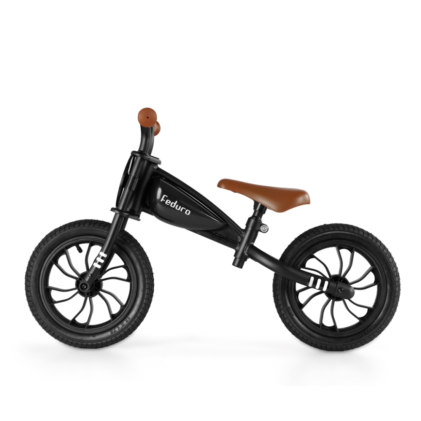 QPlay - Беговел FEDURO черный/коричневый