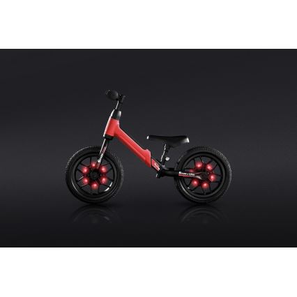QPlay - Біговел із LED підсвіткою на колесах SPARK червоний