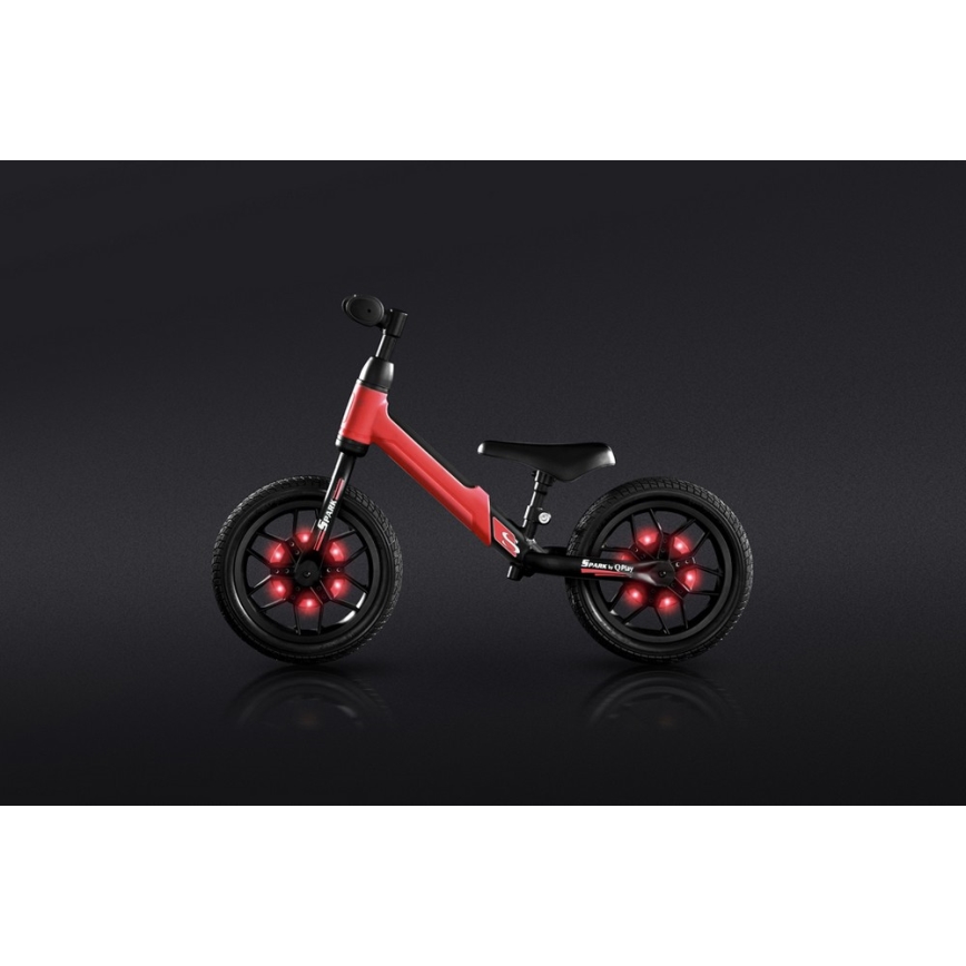 QPlay - Біговел із LED підсвіткою на колесах SPARK червоний