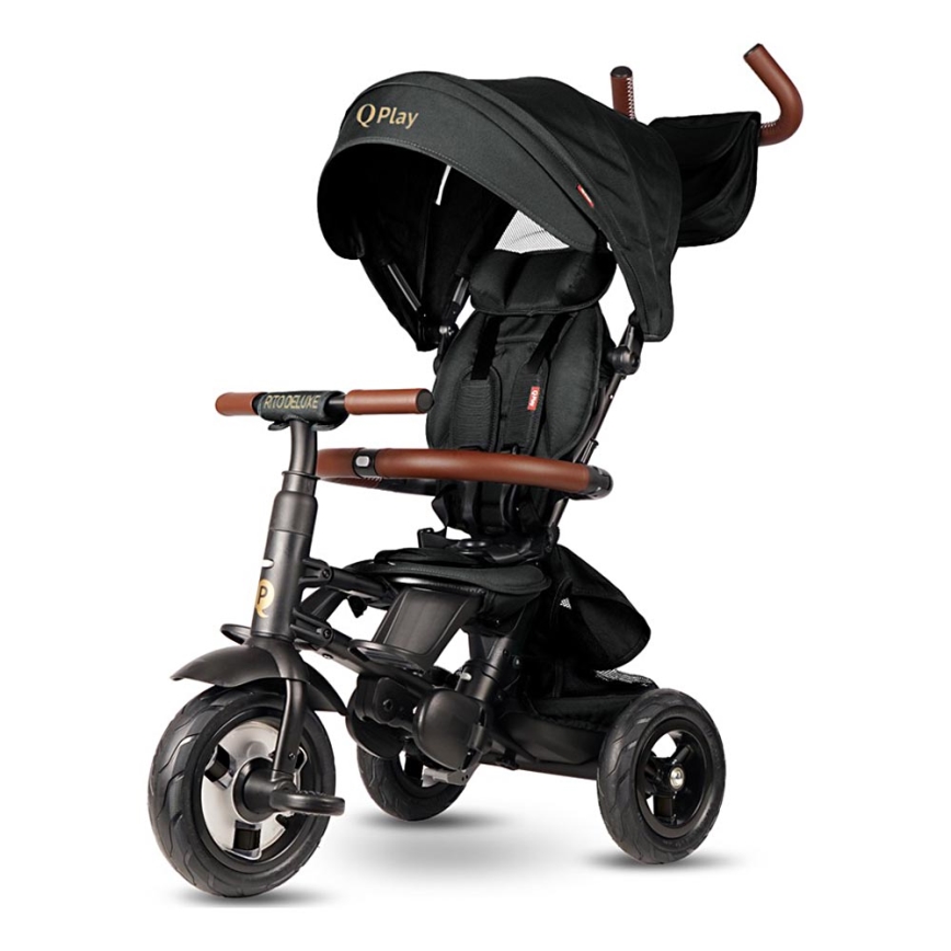 QPlay - Детский трехколесный велосипед RITO DELUXE (ограниченная специальная серия) черный
