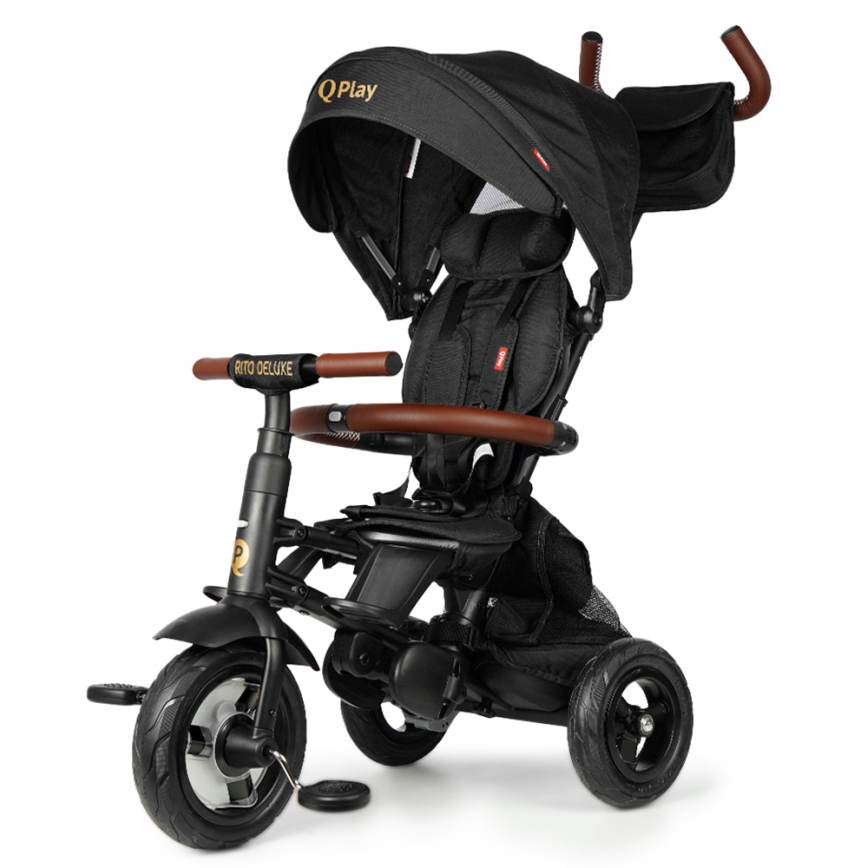 QPlay - Детский трехколесный велосипед RITO DELUXE (ограниченная специальная серия) черный