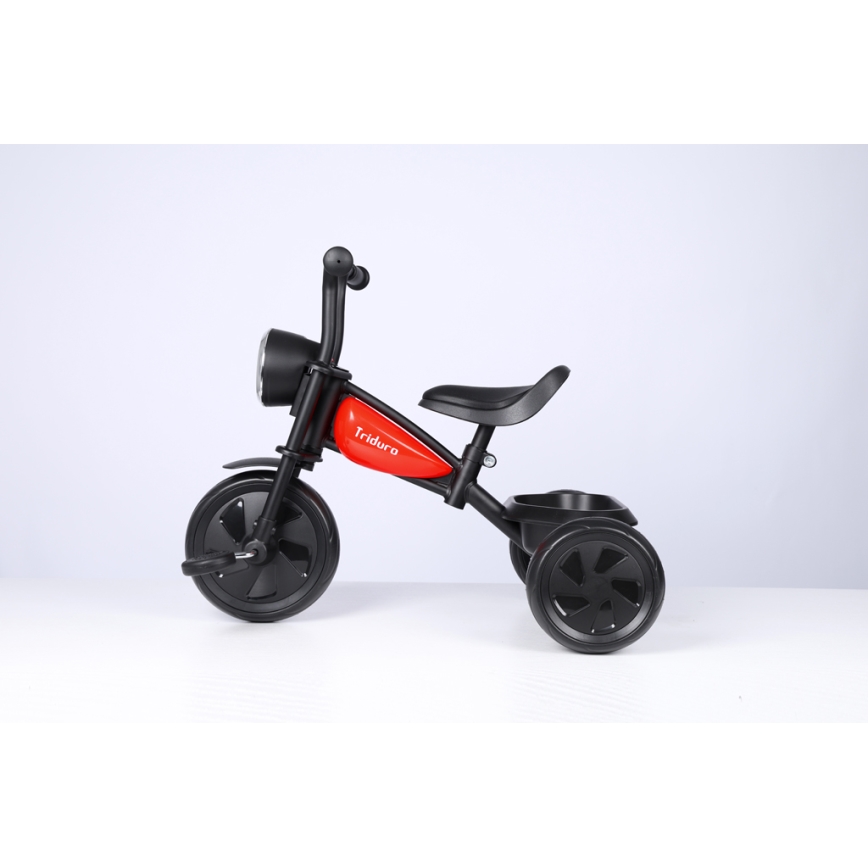 QPlay - Детский трехколесный велосипед TRIDURO черный/красный