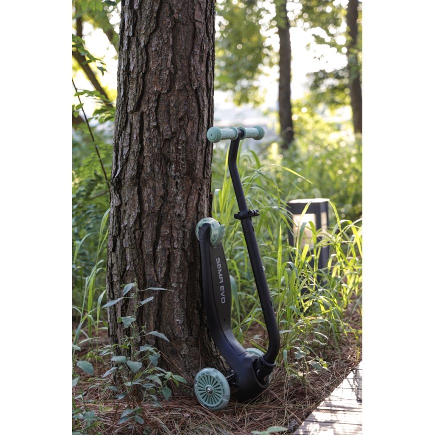 QPlay - Дитячий самокат 5в1 SEMA зелений