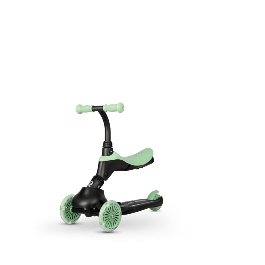 QPlay - Дитячий самокат 5в1 SEMA зелений