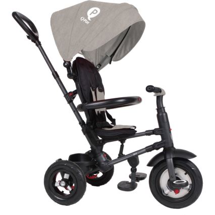 QPlay - Дитячий триколісний велосипед 3в1 RITO AIR сірий