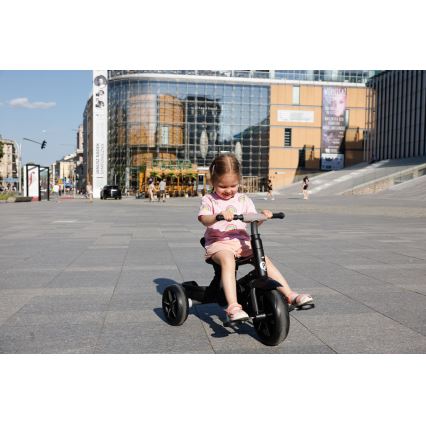 QPlay - Дитячий триколісний велосипед 3в1 RITO STAR світло-сірий