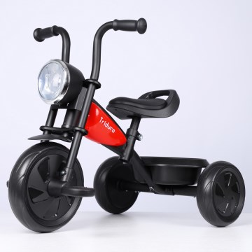 QPlay - Дитячий триколісний велосипед TRIDURO чорний/червоний