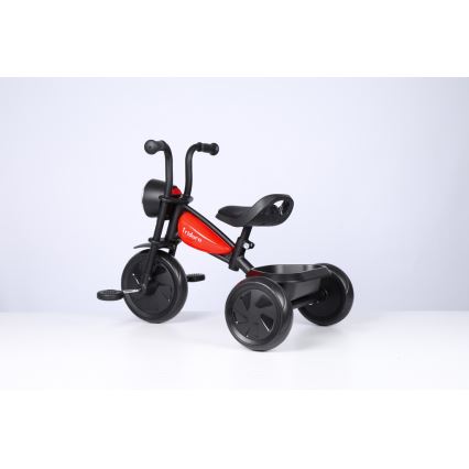 QPlay - Дитячий триколісний велосипед TRIDURO чорний/червоний