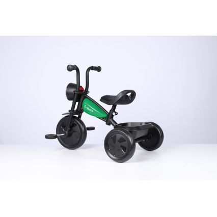 QPlay - Дитячий триколісний велосипед TRIDURO чорний/зелений