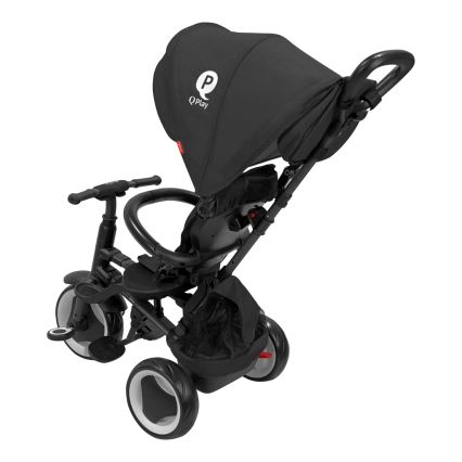 QPlay - Дитячий триколісний велосипед 3 в 1 RITO EVA PLUS чорний