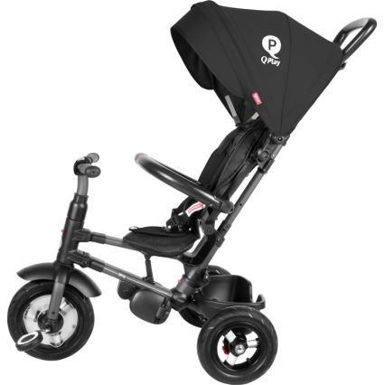 QPlay - Дитячий триколісний велосипед 3в1 RITO AIR чорний