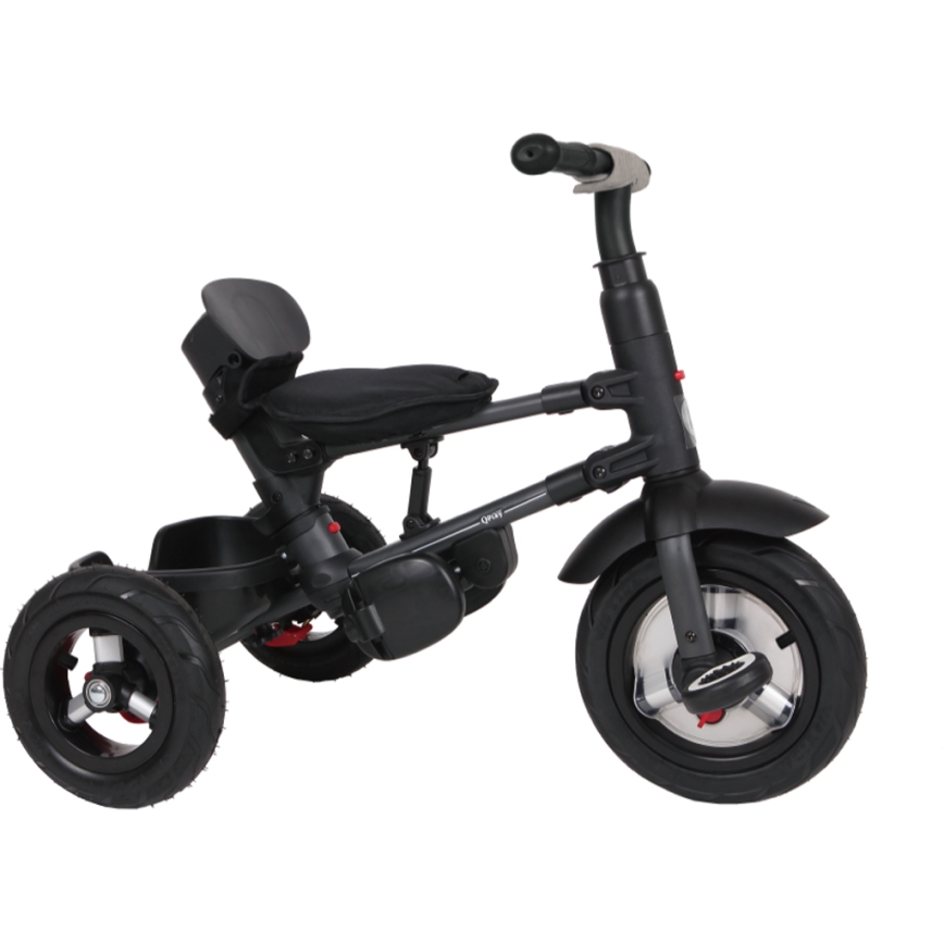 QPlay - Дитячий триколісний велосипед 3в1 RITO AIR сірий
