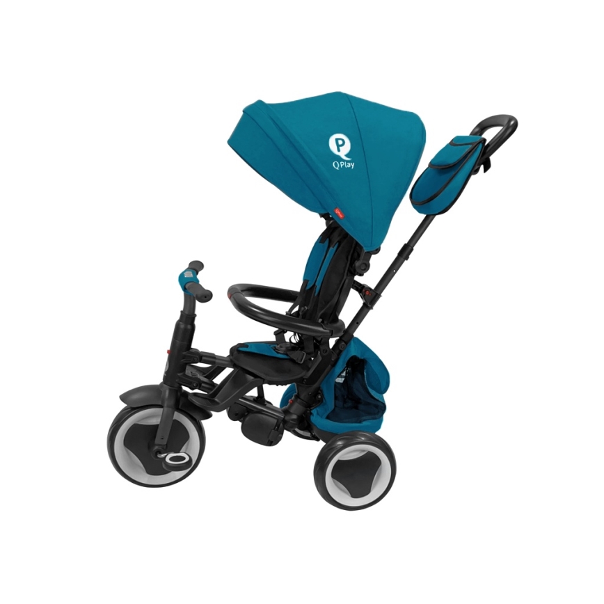 QPlay - Дитячий триколісний велосипед 3в1 RITO EVA PLUS бірюзовий