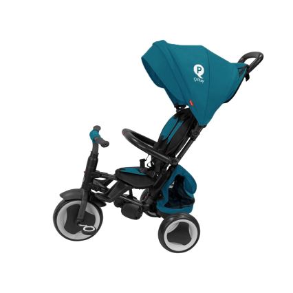 QPlay - Дитячий триколісний велосипед 3в1 RITO EVA PLUS бірюзовий
