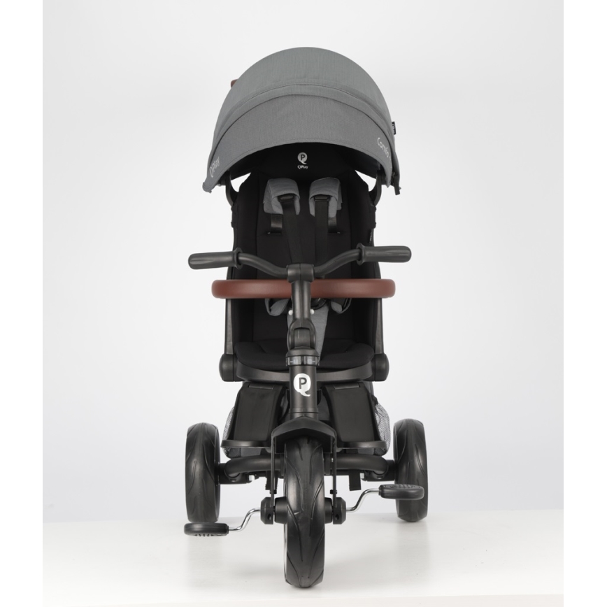 QPlay - Дитячий триколісний велосипед 7 в 1 COMFO MAX сірий