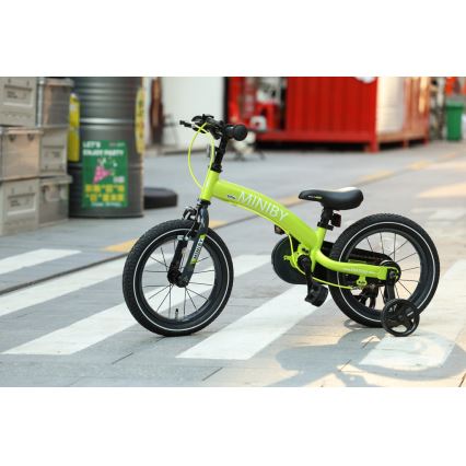 QPlay - Дитячий велосипед 14" MINIBY 3в1 зелений