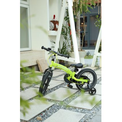 QPlay - Дитячий велосипед 14" MINIBY 3в1 зелений