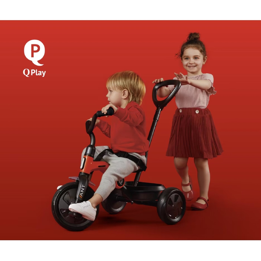QPlay - QPlay - Дитячий триколісний велосипед ANT PLUS рожевий