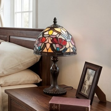 Quoizel - Настольная лампа Tiffany LARISSA 1xE14/40W/230V, диам. 20 см