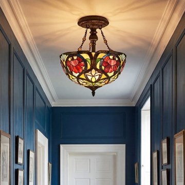 Quoizel - Накладна люстра Tiffany LARISSA 2xE27/60W/230V діам. 35 см