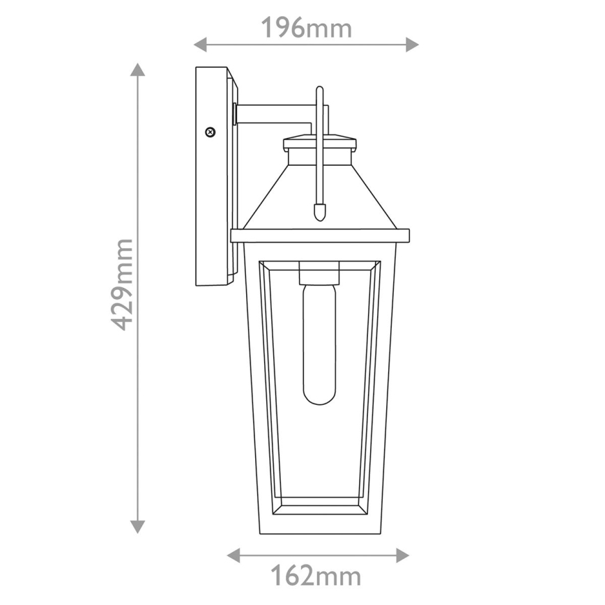 Quoizel - Уличный настенный светильник BUCKLEY 1xE27/40W/230V IP44 черный