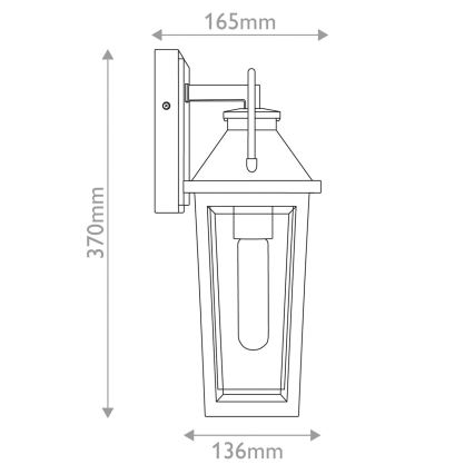 Quoizel - Уличный настенный светильник BUCKLEY 1xE27/40W/230V IP44 черный
