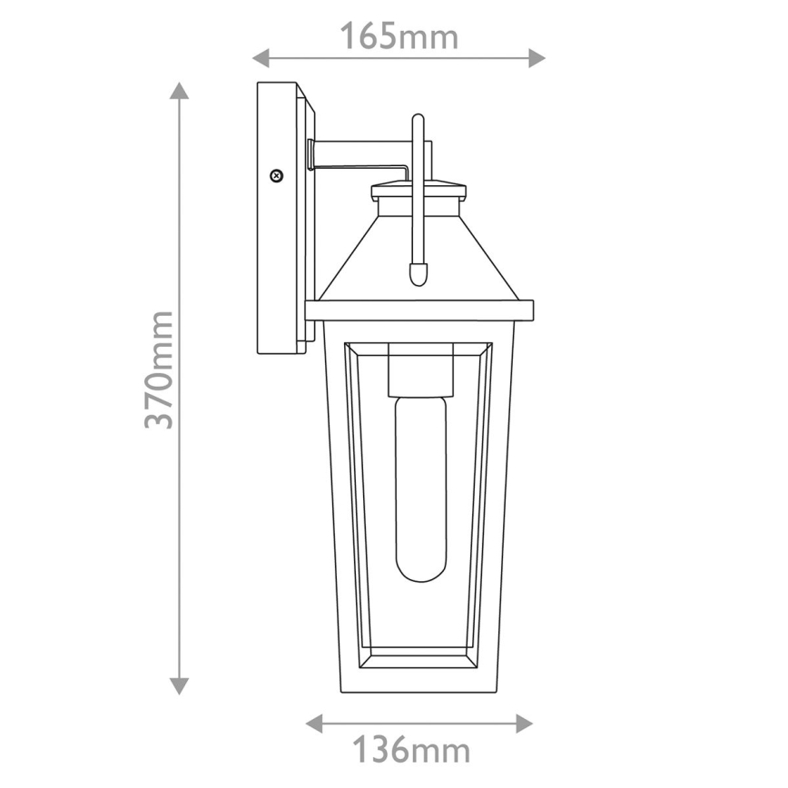 Quoizel - Уличный настенный светильник BUCKLEY 1xE27/40W/230V IP44 черный