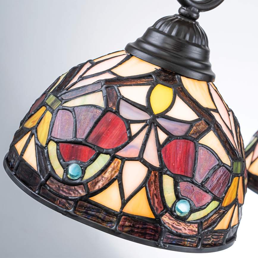 Quoizel - Підвісна люстра на ланцюзі Tiffany LARISSA, 3×E27/60W/230V, діаметр 63,6 см