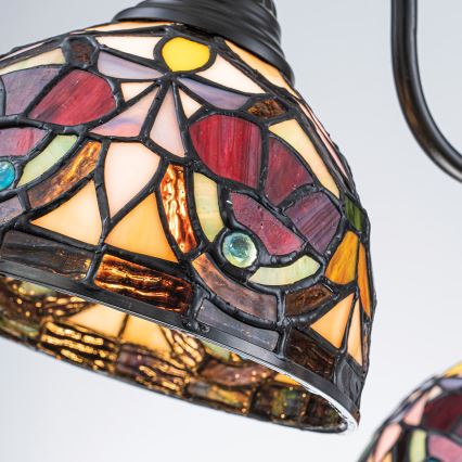 Quoizel - Підвісна люстра на ланцюзі Tiffany LARISSA, 3×E27/60W/230V, діаметр 63,6 см