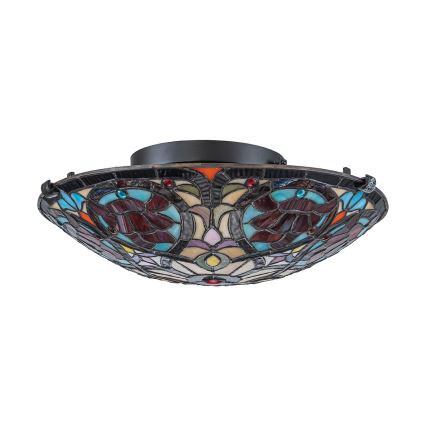 Quoizel - Стельовий світильник Tiffany LARISSA 2xE27/40W/230V, діаметр 41,2 см