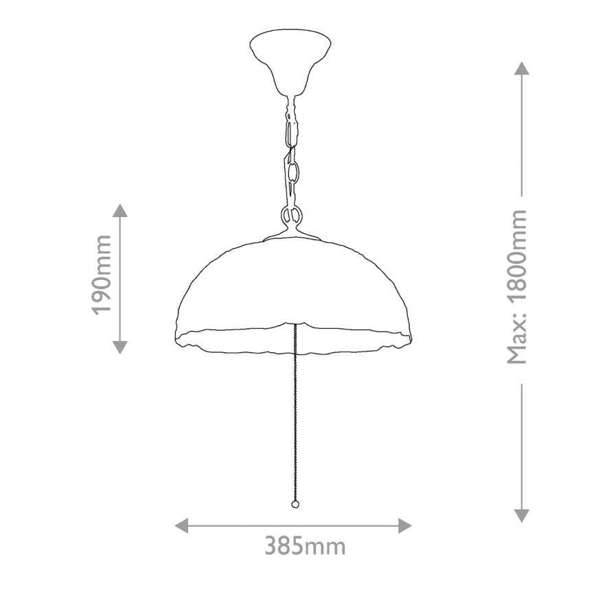Quoizel - Подвесная люстра на цепи Tiffany LARISSA 3xE27/60W/230V, диаметр 38,5 см