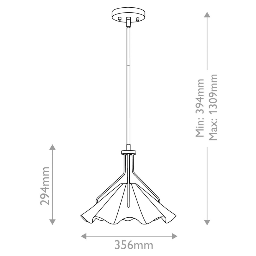 Quoizel - Люстра на штанге MEJIA 1xE27/60W/230V диаметр 35,6 см латунь