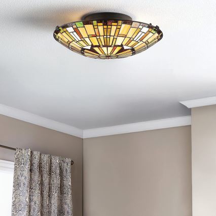 Quoizel - Потолочный светильник REED 2xE27/60W/230V диаметр 42 см
