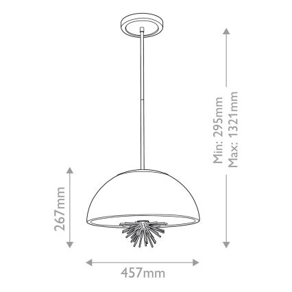 Quoizel - Люстра на штанге STARING 3xE14/40W/230V диаметр 45,7 см золотистый/патина/белый