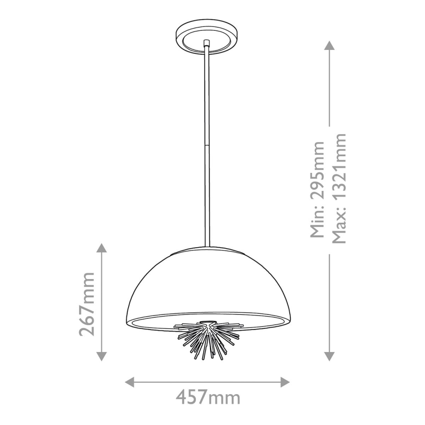 Quoizel - Люстра на штанге STARING 3xE14/40W/230V диаметр 45,7 см золотистый/патина/белый