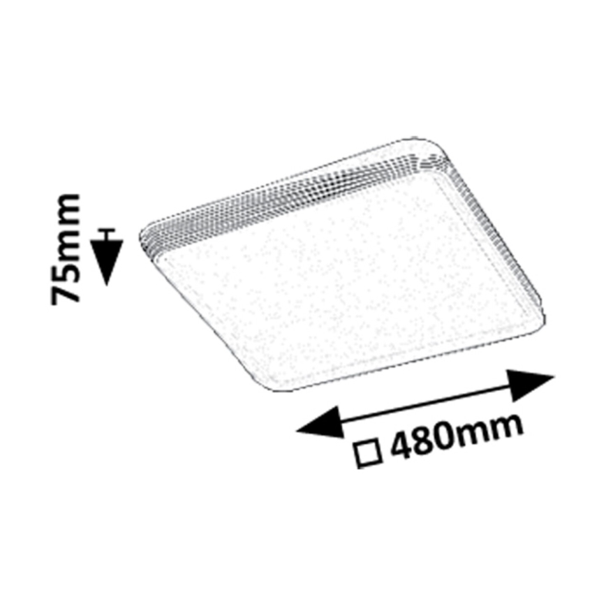 Rabalux - LED стельовий світильник LED/40W/230V 3000K 48x48 см