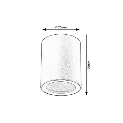Rabalux - Стельовий світильник 1xGU10/35W/230V діаметр 7 см чорний