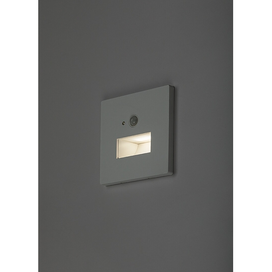 Rabalux - LED сходовий світильник з датчиком руху та сутінків LED/1W/230V 3000/4500/6500K білий