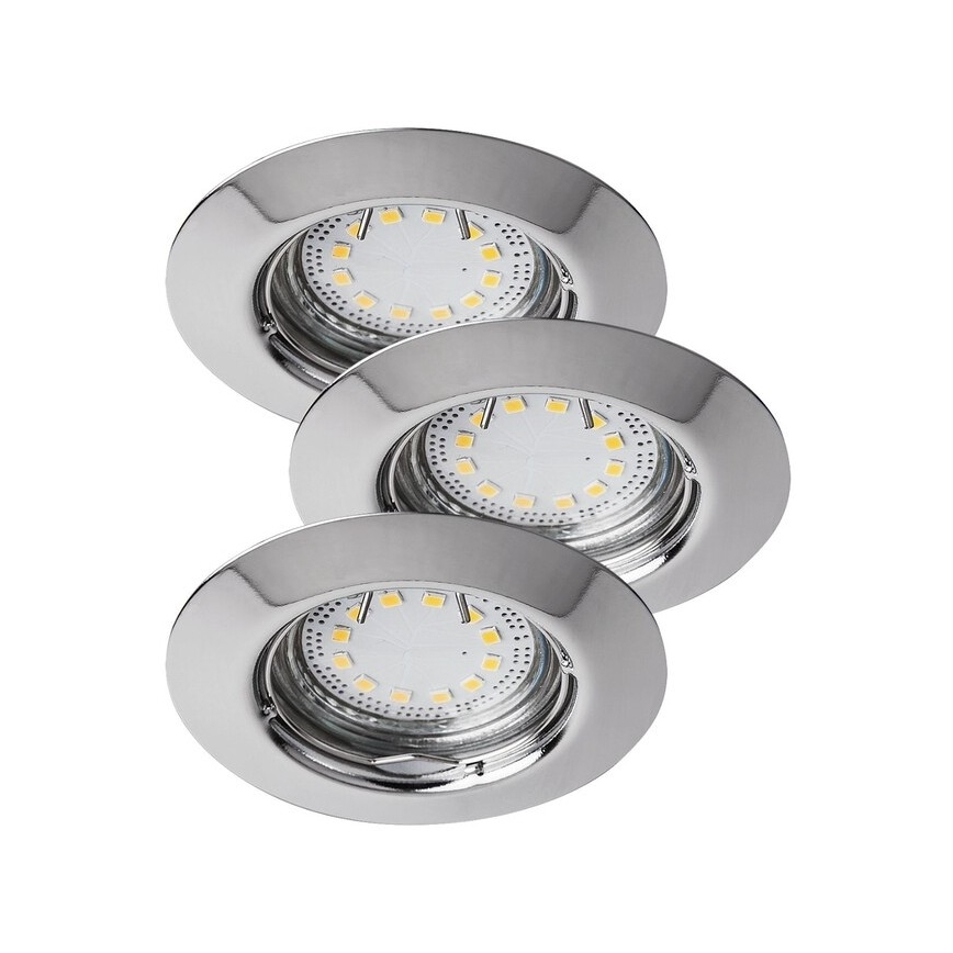 Rabalux - НАБІР 3xLED Вбудований стельовий світильник для ванної 3xGU10/3W/230V IP44