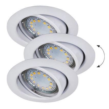 Rabalux - Набір 3xLED вбудованих стельових світильників 1xGU10/3W/230V IP40