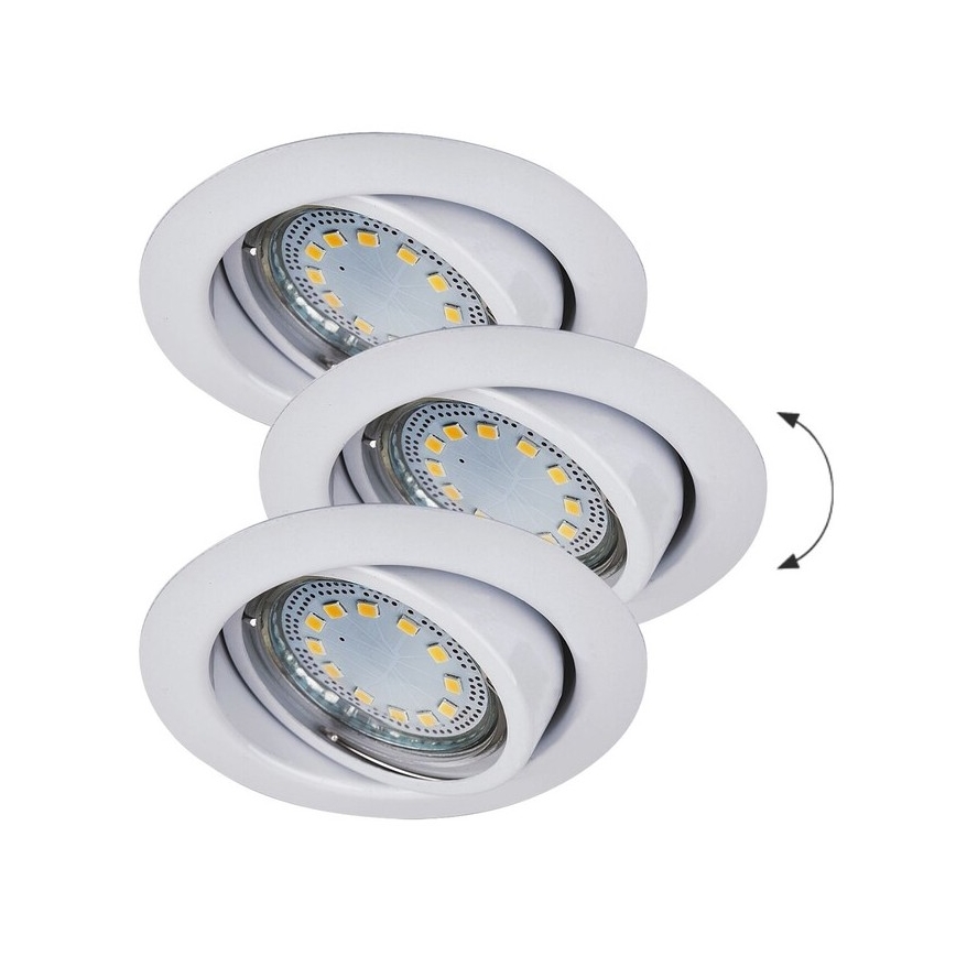Rabalux - НАБІР 3xLED Вбудований стельовий світильник 3xGU10/3W/230V IP40