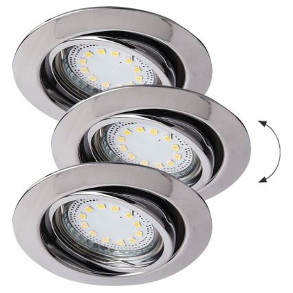 Rabalux - НАБІР 3xLED Вбудований стельовий світильник 3xGU10/3W/230V IP40