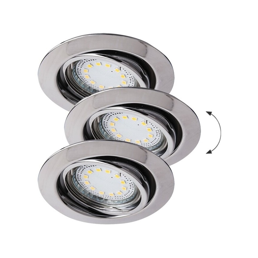 Rabalux - НАБОР 3x Светодиодный встроенный светильник 3xGU10/3W/230V IP40