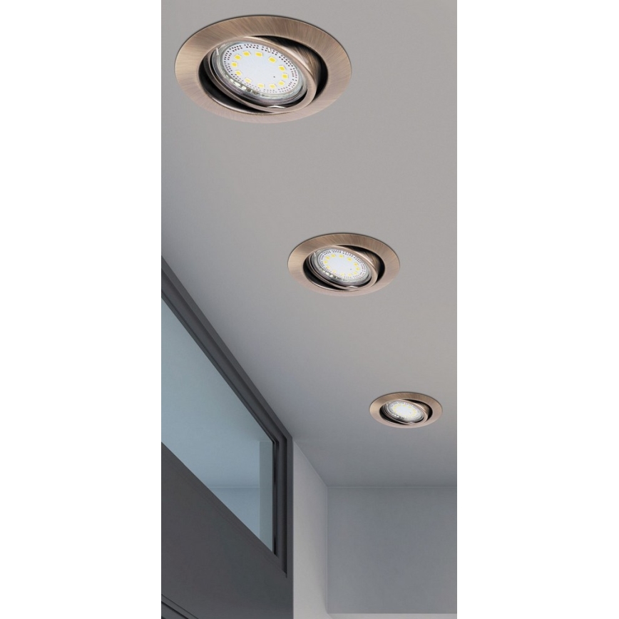 Rabalux - НАБІР 3xLED Вбудований стельовий світильник 3xGU10/3W/230V IP40